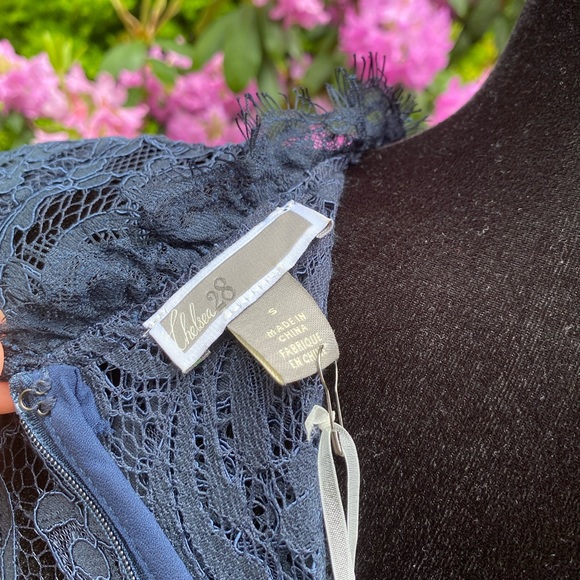 Chelsea28 Navy Blue Lace Midi Dress Small NWT - Picture 13 of 16